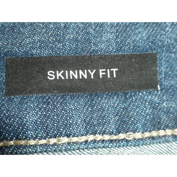 Judy Blue Jeans 20W Blue Denim Mid Rise Distressed‎ Thrash Hem Skinny JB8821 - Picture 9 of 15